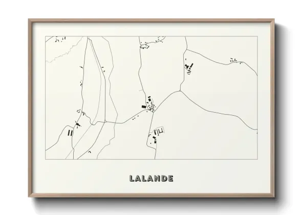 Une affiche de carte sur Lalande