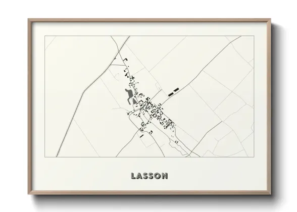 Une affiche de carte sur Lasson