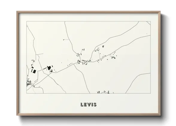 Une affiche de carte sur Levis