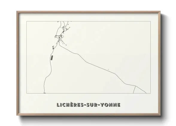 Une affiche de carte sur Lichères-sur-Yonne