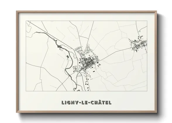 Une affiche de carte sur Ligny-le-Châtel