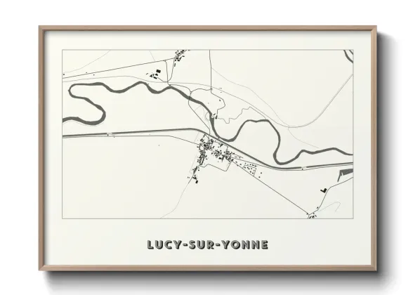 Une affiche de carte sur Lucy-sur-Yonne