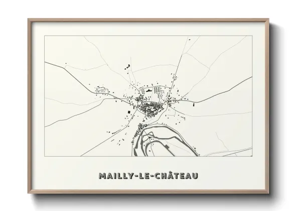 Une affiche de carte sur Mailly-le-Château