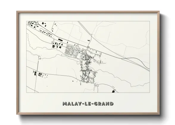 Une affiche de carte sur Malay-le-Grand