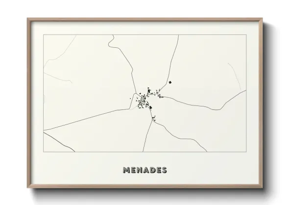 Une affiche de carte sur Menades