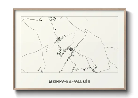 Une affiche de carte sur Merry-la-Vallée