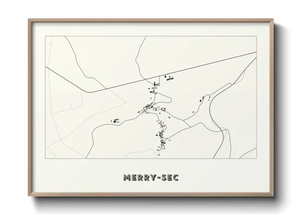Une affiche de carte sur Merry-Sec