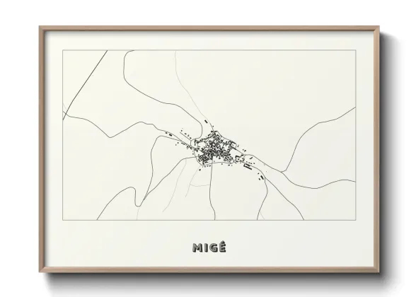 Une affiche de carte sur Migé