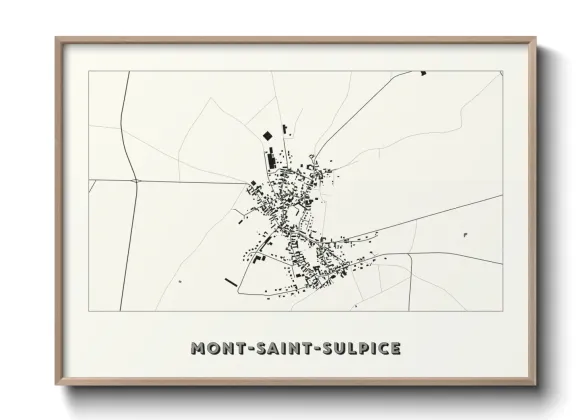 Une affiche de carte sur Mont-Saint-Sulpice