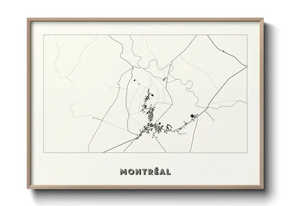 Une affiche de carte sur Montréal