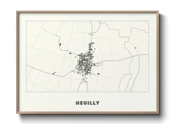 Une affiche de carte sur Neuilly