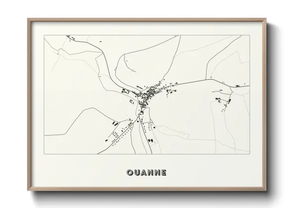 Une affiche de carte sur Ouanne