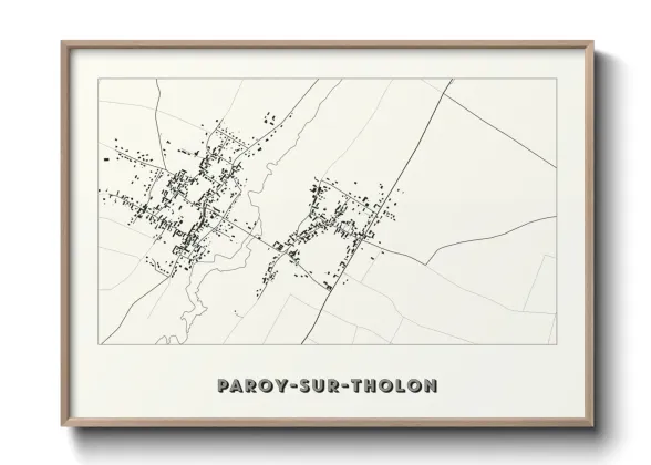 Une affiche de carte sur Paroy-sur-Tholon