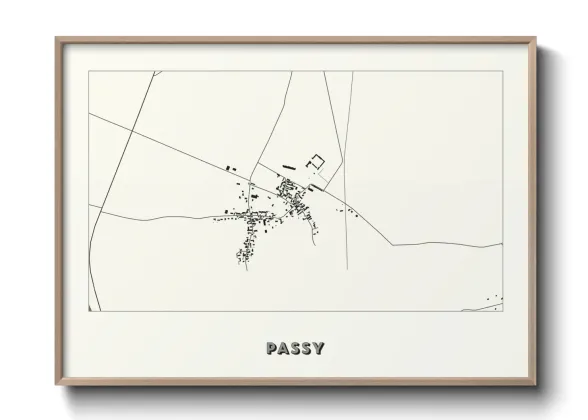 Une affiche de carte sur Passy