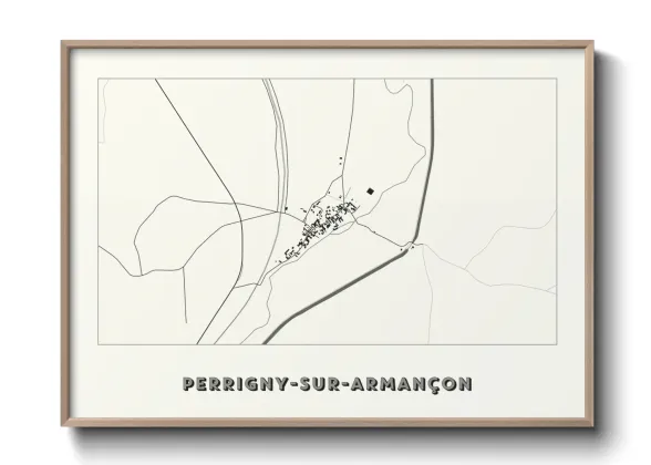 Une affiche de carte sur Perrigny-sur-Armançon