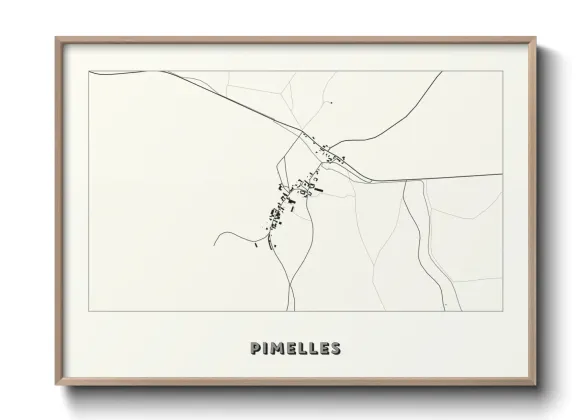 Une affiche de carte sur Pimelles