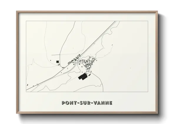 Une affiche de carte sur Pont-sur-Vanne
