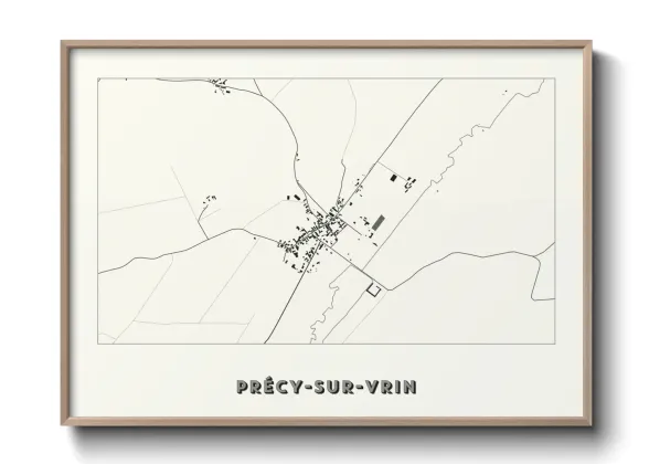 Une affiche de carte sur Précy-sur-Vrin