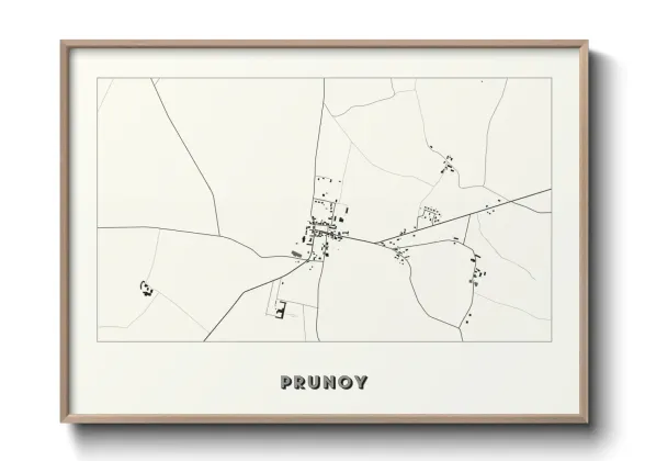 Une affiche de carte sur Prunoy