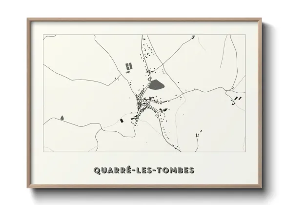 Une affiche de carte sur Quarré-les-Tombes