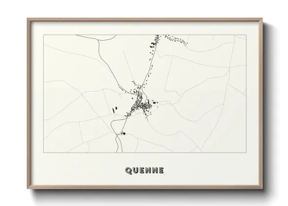 Une affiche de carte sur Quenne