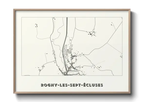 Une affiche de carte sur Rogny-les-Sept-Écluses