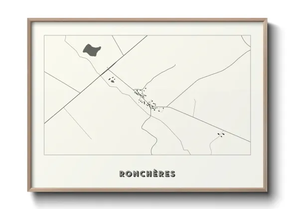 Une affiche de carte sur Ronchères