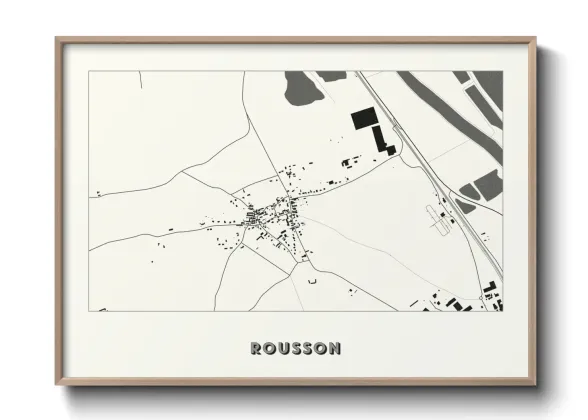 Une affiche de carte sur Rousson