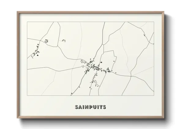 Une affiche de carte sur Sainpuits
