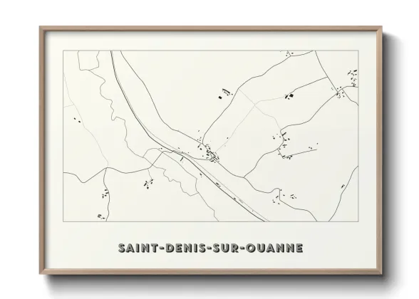 Une affiche de carte sur Saint-Denis-sur-Ouanne