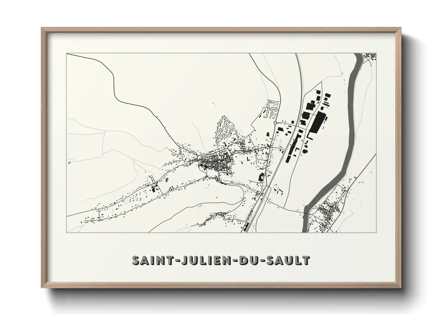 Un poster carteSaint-Julien-du-Sault
