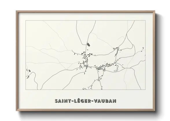 Une affiche de carte sur Saint-Léger-Vauban