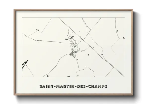 Une affiche de carte sur Saint-Martin-des-Champs