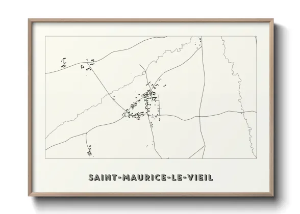 Une affiche de carte sur Saint-Maurice-le-Vieil