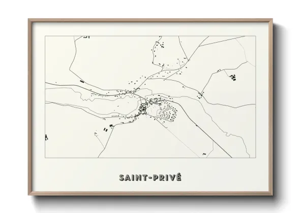 Une affiche de carte sur Saint-Privé
