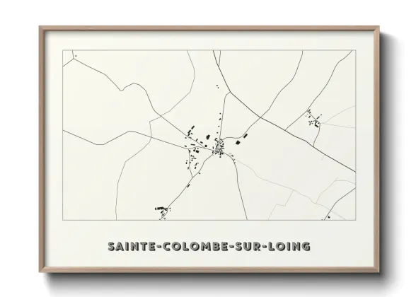Une affiche de carte sur Sainte-Colombe-sur-Loing