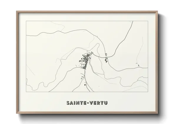 Une affiche de carte sur Sainte-Vertu