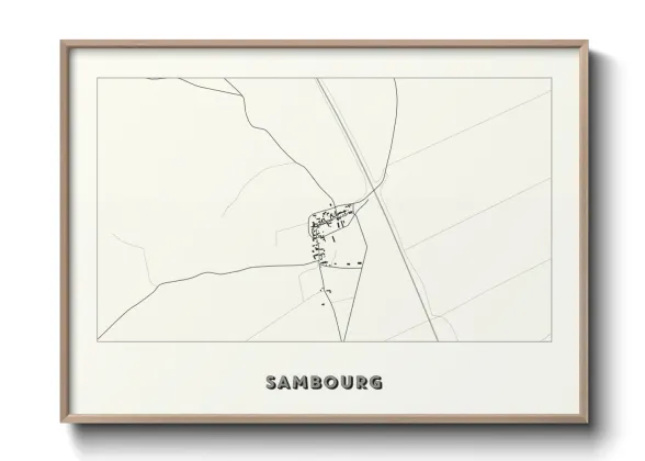 Une affiche de carte sur Sambourg