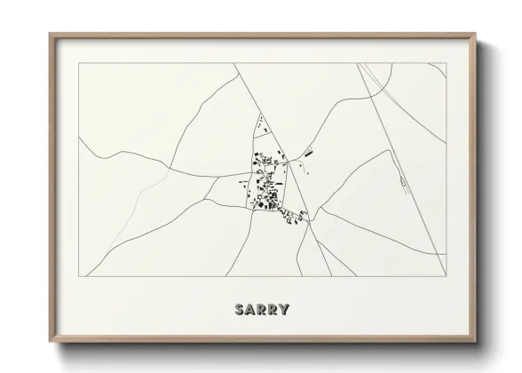 Une affiche de carte sur Sarry