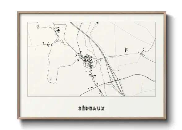Une affiche de carte sur Sépeaux