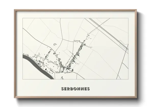 Une affiche de carte sur Serbonnes