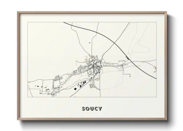 Une affiche de carte sur Soucy