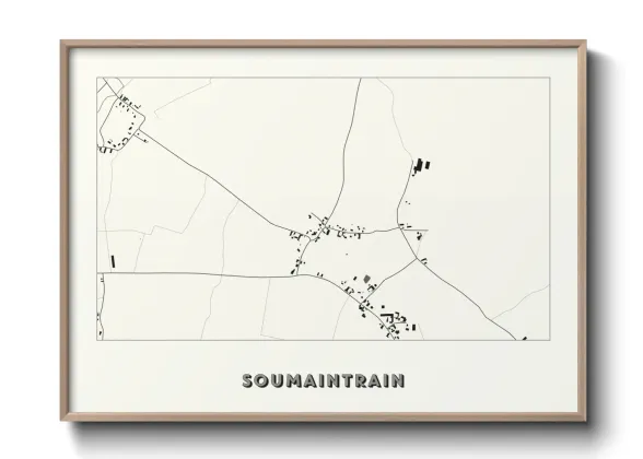 Une affiche de carte sur Soumaintrain