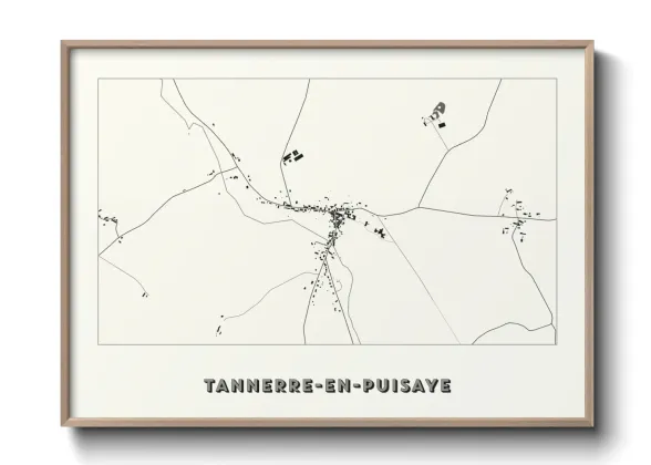 Une affiche de carte sur Tannerre-en-Puisaye