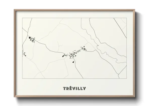 Une affiche de carte sur Trévilly