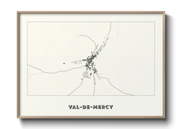 Une affiche de carte sur Val-de-Mercy