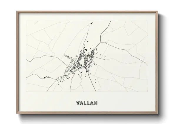 Une affiche de carte sur Vallan