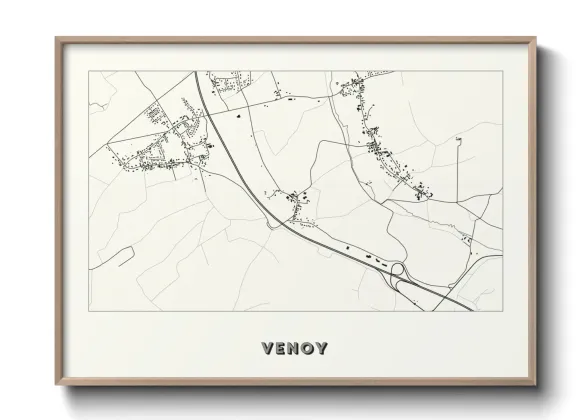 Une affiche de carte sur Venoy