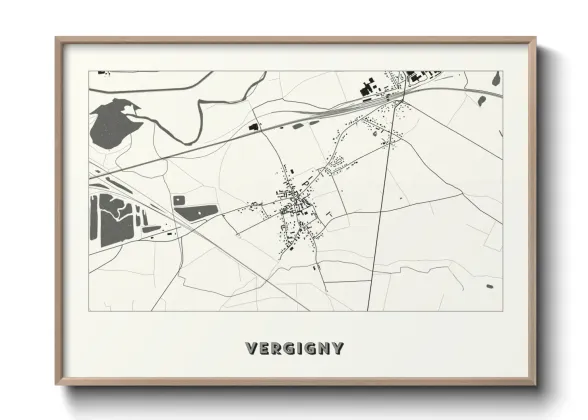 Une affiche de carte sur Vergigny
