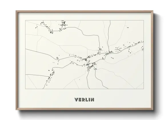 Une affiche de carte sur Verlin